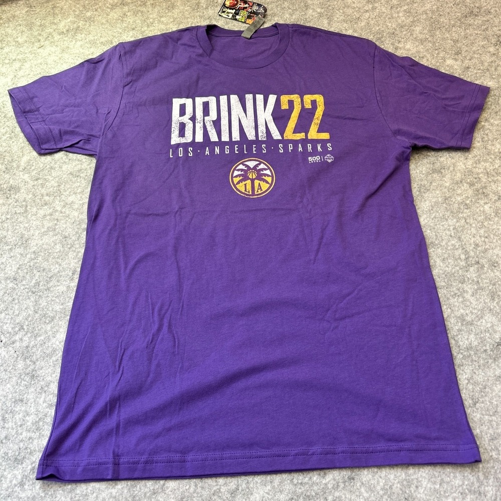 WNBA LA SPARKS #22 Cameron Brink Large Purple Short Sleeve T-Shirt - NWT